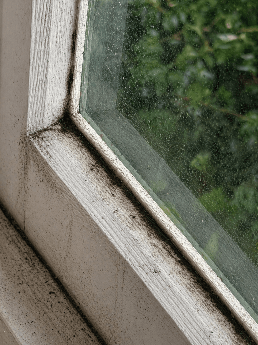 Clean window glass and frame after detailed cleaning